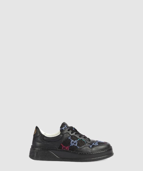 구찌 패브릭 인서트 레더 스니커즈 726545