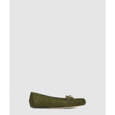 구찌 홀스빗이 있는 플랫 발레 슈즈 814895