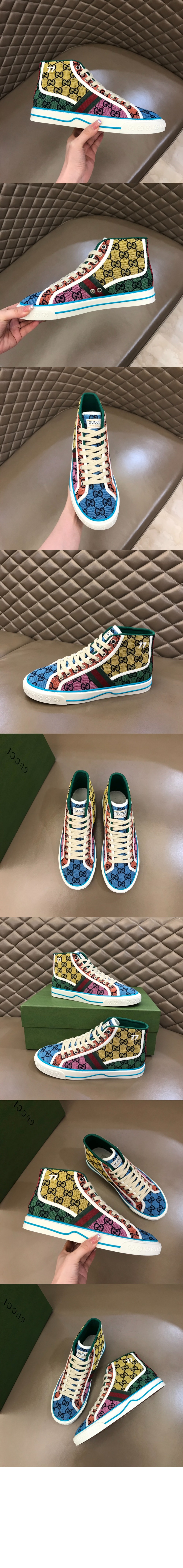 구찌 테니스 1977 하이탑 스니커즈 663679