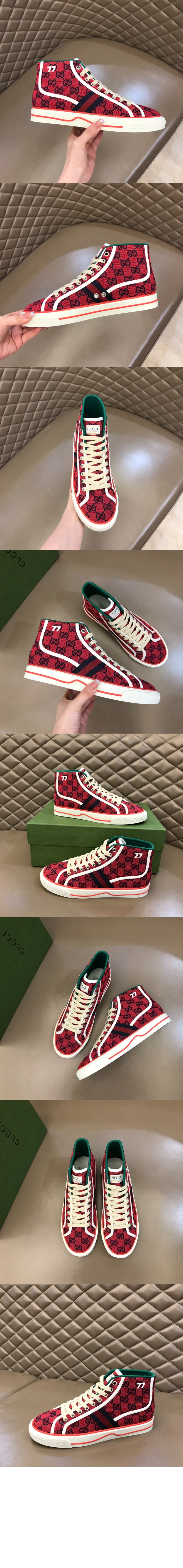 구찌 테니스 1977 하이탑 스니커즈 661389