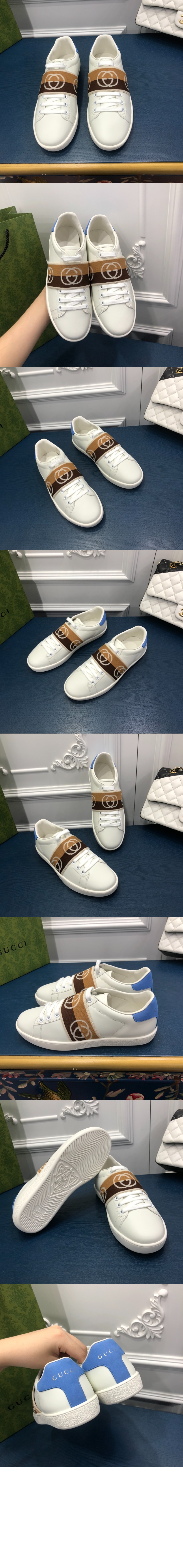 구찌 인터로킹 G 에이스 스니커즈 650989