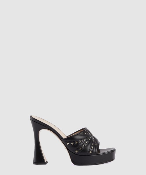 구찌 힐 슬라이드 샌들 블랙 723404