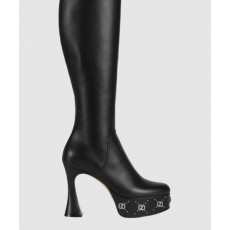 구찌 플랫폼 부츠 블랙 레더 750519