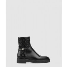 구찌 슬림 홀스빗 앵클 부츠 811377