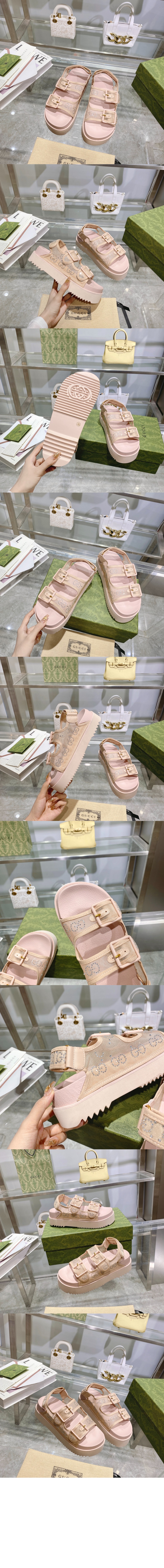 구찌 크리스탈 GG 샌들 693404