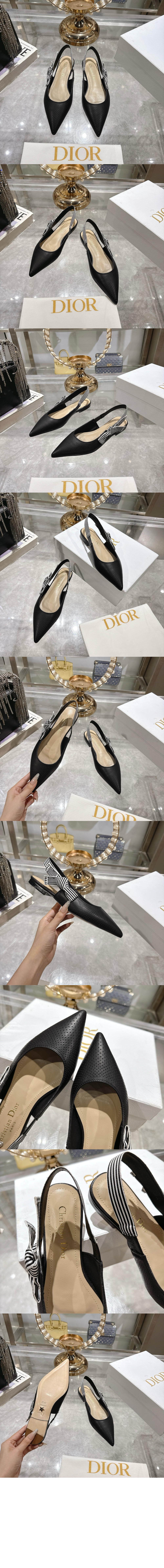 디올 Toujours 슬링백 플랫 슈즈 KDF00