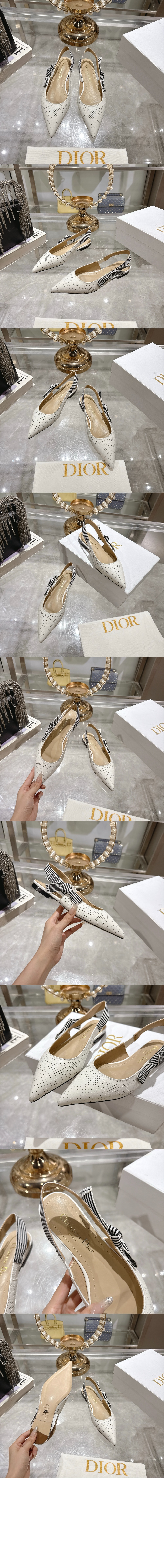 디올 Toujours 슬링백 플랫 슈즈 KDF00