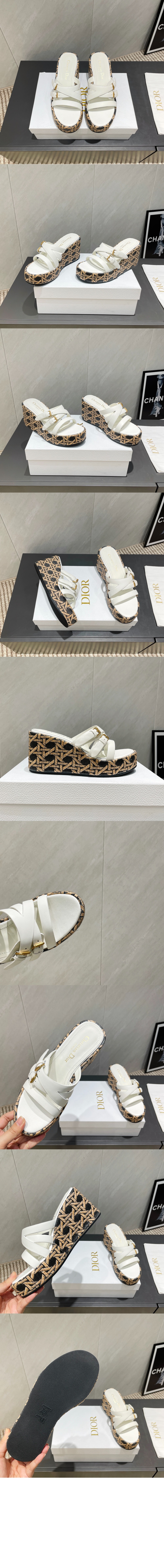 디올 L Amazone Dior 웨지힐 뮬 KCO26