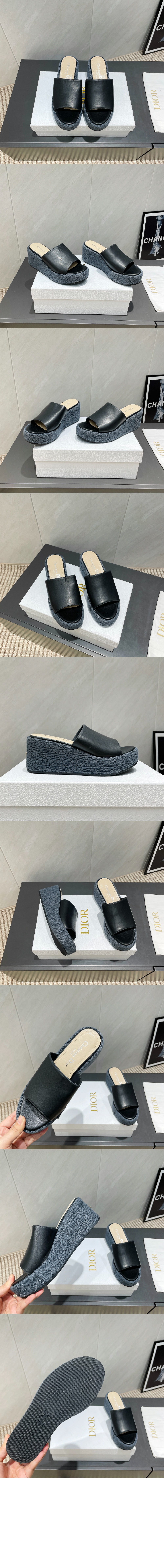 디올 Attitude Dior 웨지힐 뮬 KCO13