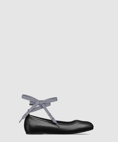 디올 D-Journey 레이스업 발레 플랫 KDF00