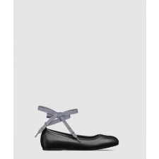 디올 D-Journey 레이스업 발레 플랫 KDF00