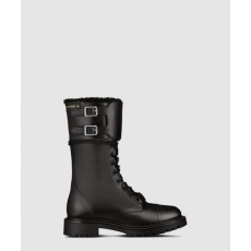 디올 D-Trap 양가죽 가죽 부츠 KCI779