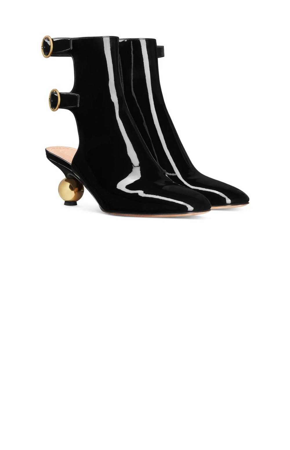 디올 블랙 송아지 가죽 힐 부츠 KCT037