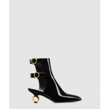 디올 블랙 송아지 가죽 힐 부츠 KCT037