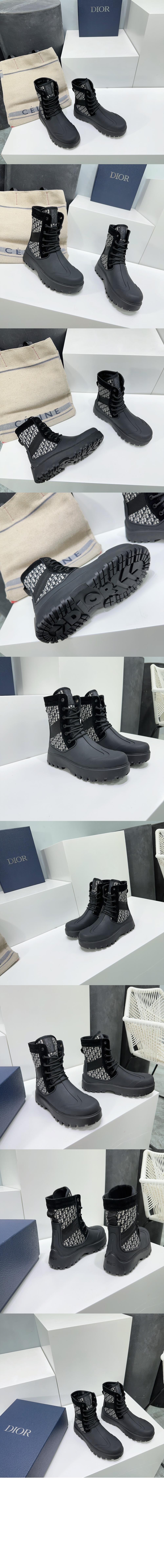 디올 GARDEN 레이스업 부츠 3BO31