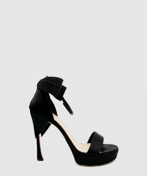 디올 새틴 리본 플랫폼 힐 KCQ93