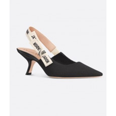 디올 슬링백 펌프스 블랙 테크니컬 패브릭
