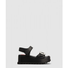 로저비비에 슬라이디 비브 가죽 웨지 샌들 7754