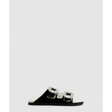 로저비비에 다이아몬드 버클 스웨이드 뮬 4583