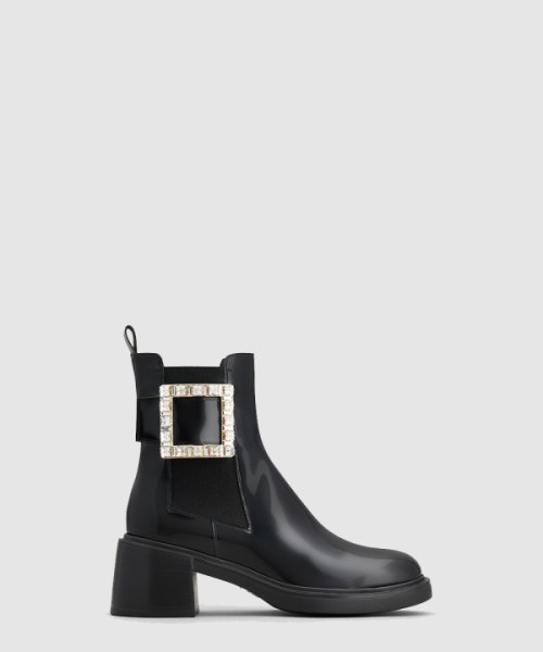 로저비비에 비브 레인저스 스트라스 버클 첼시 앵클 부츠 5983