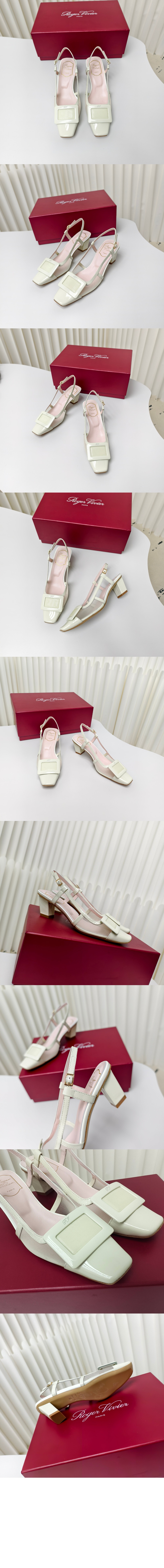 로저비비에 슬링백 메쉬 패브릭 펌프스 0064