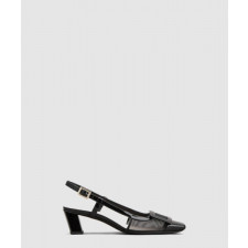 로저비비에 슬링백 메쉬 패브릭 펌프스 0064