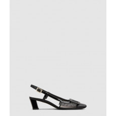 로저비비에 슬링백 메쉬 패브릭 펌프스 0064