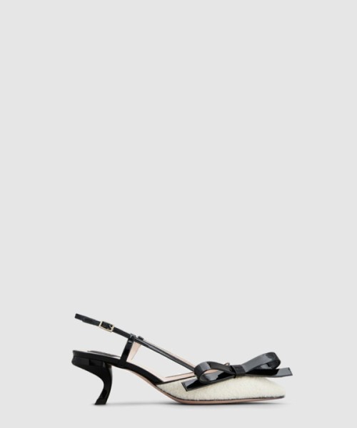 로저비비에 패브릭 스트랩 펌프스 6383