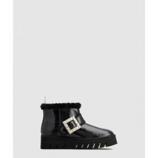 로저비비에 페이턴트 가죽 앵클 부츠 7163