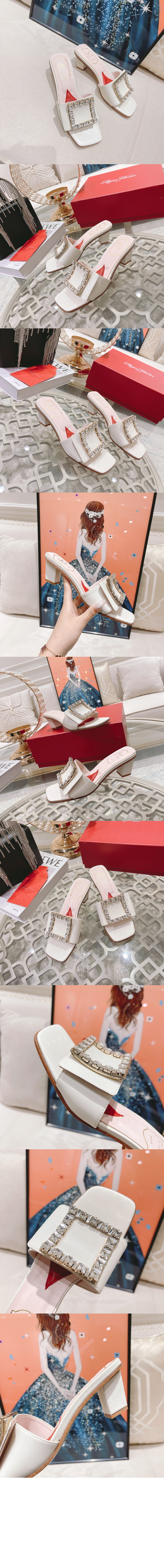 로저비비에 비키러브 스트라스 버클 뮬 6583