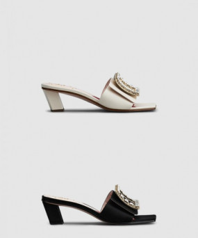 로저비비에 비키러브 스트라스 버클 뮬 6583