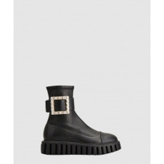 로저비비에 버클 블록 힐 부츠 6463