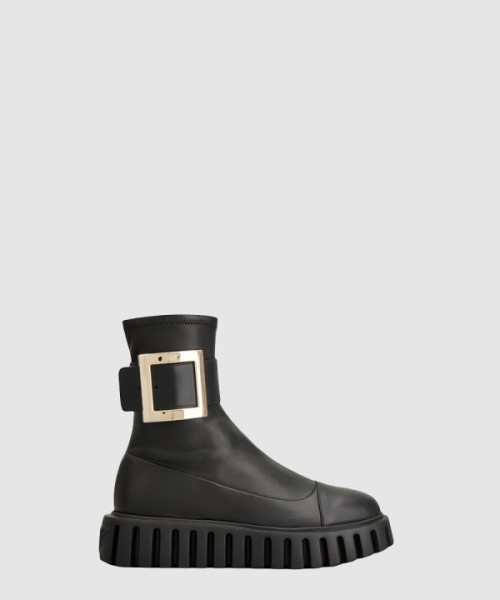 로저비비에 버클 블록 힐 부츠 6463