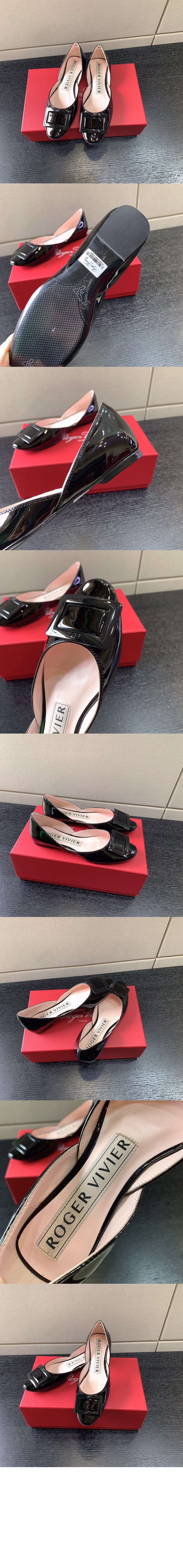 로저비비에 래커 버클 발레리나 플랫 6683