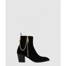 루부탱 벨벳 지퍼 앵클 부츠 3221273