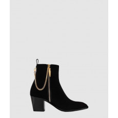 루부탱 벨벳 지퍼 앵클 부츠 3221273