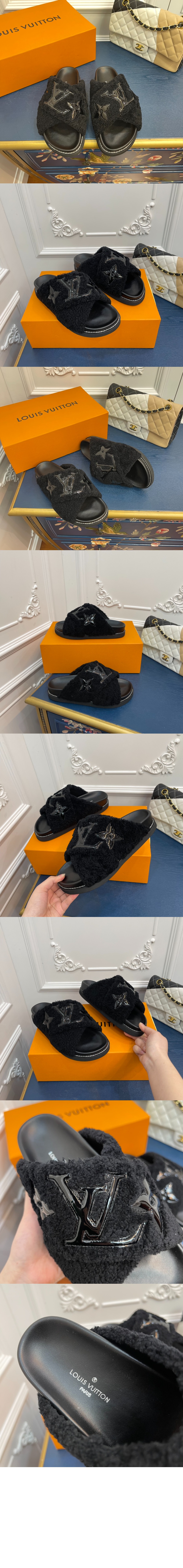 루이비통 파세오 플랫 컴포트 뮬 1AA1VK