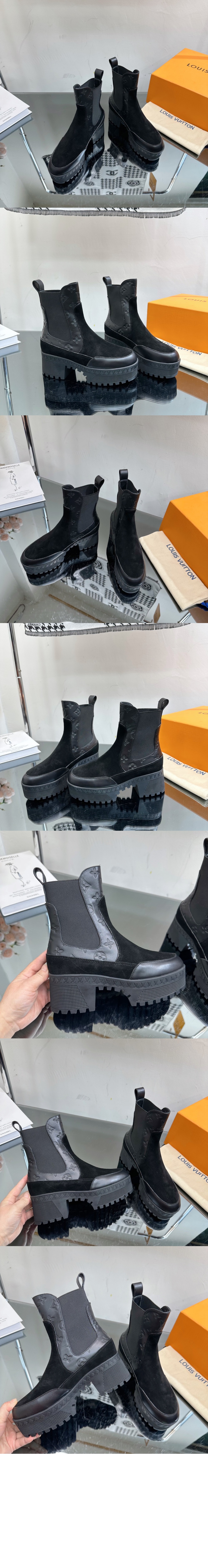 루이비통 로리엣 플랫폼 첼시 부츠 1AC7VT