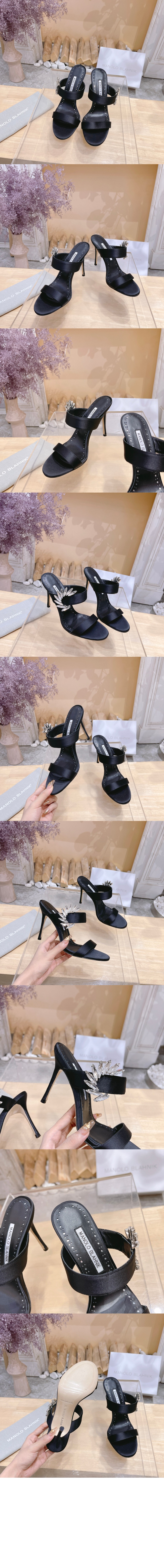 마놀로블라닉 힐 옆 버클 샌들