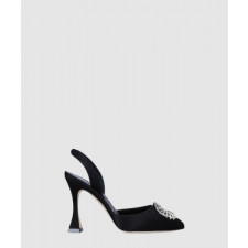 마놀로블라닉 프리타슬리 90 새틴 슬링백 뮬