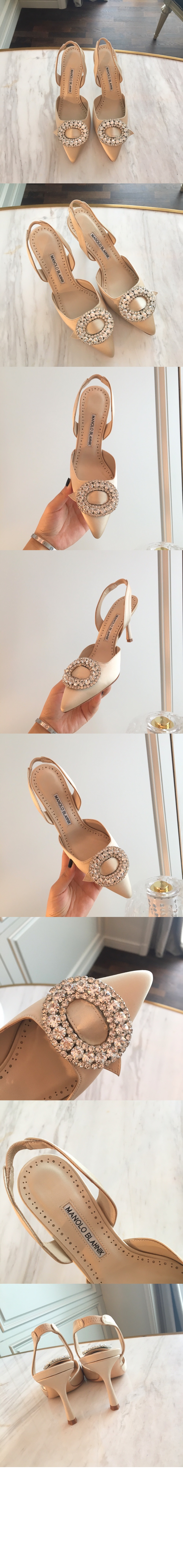 마놀로블라닉 보석 굽 신발