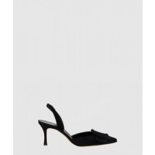 마놀로블라닉 스웨이드 슬링백 펌프스