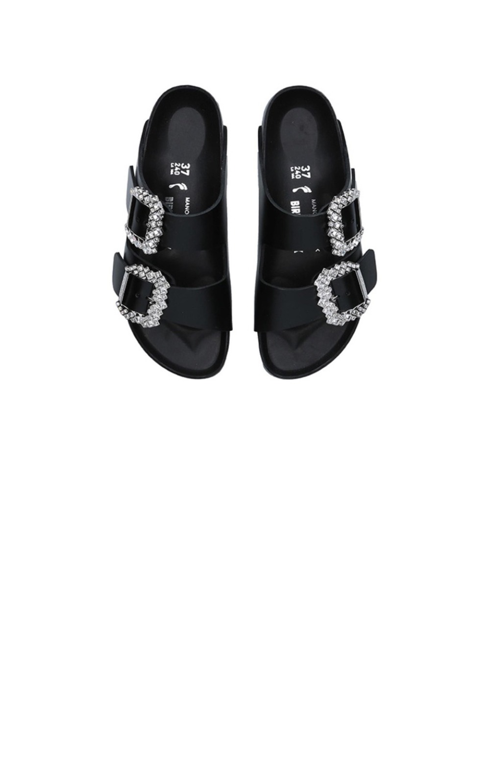 마놀로블라닉 애리조나 크리스탈 레더 샌들