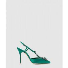 마놀로블라닉 자말라 90 새틴 펌프스