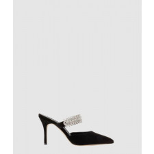 마놀로블라닉 루타라 새틴 크리스탈 뮬