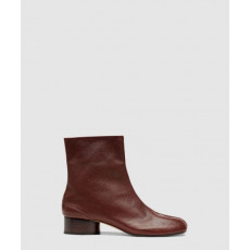 마르지엘라 Tabi 빈티지 가죽 발목 부츠 T2148