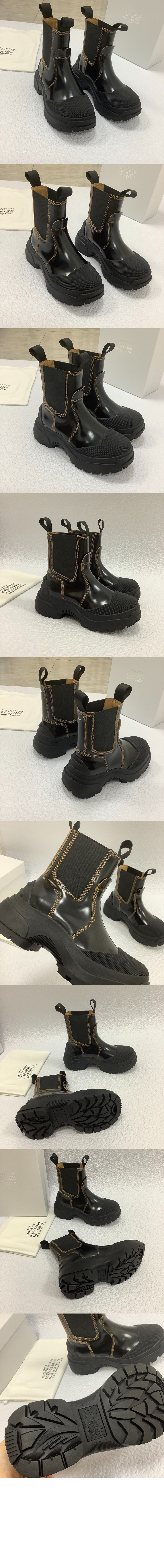 마르지엘라 청키솔 스티치 디테일 첼시 부츠 T8013