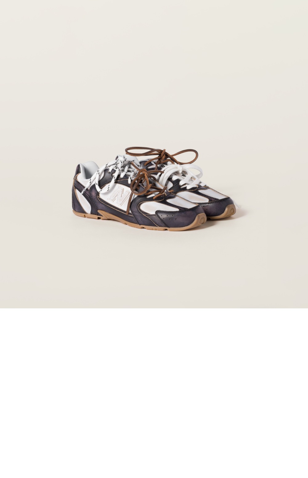 미우미우 530 SL 테코 송아지 가죽 스니커즈 5E165E