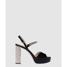 미우미우 프린트 레더 플랫폼 샌들 5XP877