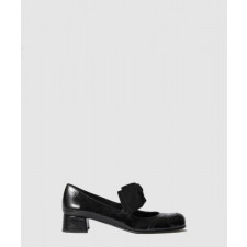 미우미우 페이턴트 가죽 리본 펌프스 5I363E